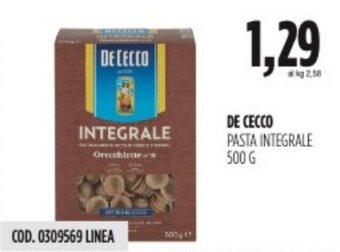 Carico Cash & Carry DE CECCO PASTA INTEGRALE 500 G offerta