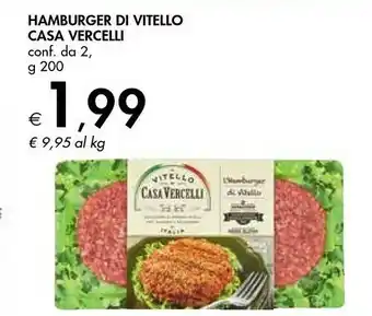 Bennet Il Vitello Di Casa Vercelli - L'Hamburger Di Vitello 200 G(ml) offerta