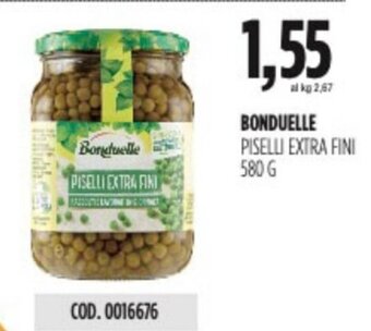Carico Cash & Carry BONDUELLE PISELLI EXTRA FINI 580 g offerta