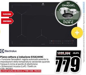 MediaWorld Electrolux Piano cottura a induzione EIS82449C offerta