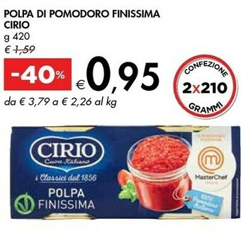 Bennet Cirio Polpa Di Pomodoro Finissima offerta