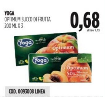 Carico Cash & Carry YOGA OPTIMUM SUCCO DI FRUTTA 200 ML X 3 offerta