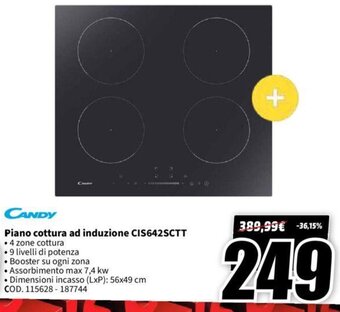 MediaWorld CANDY Piano cottura ad induzione CIS642SCTT offerta