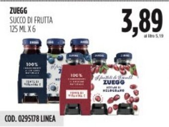 Carico Cash & Carry ZUEGG SUCCO DI FRUTTA 125 ML X 6 offerta