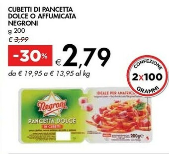 Bennet Negroni Cubetti Di Pancetta Dolce offerta