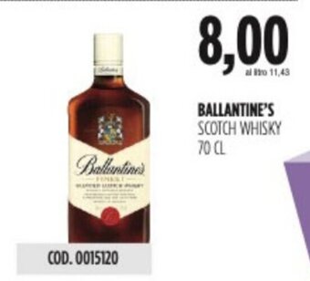 BALLANTINE'S SCOTCH WHISKY 70 CL