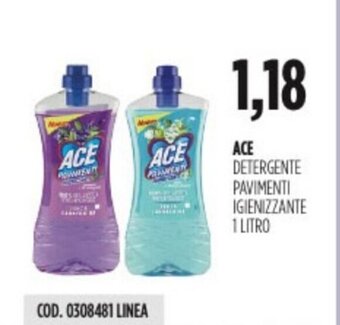 Carico Cash & Carry ACE DETERGENTE PAVIMENTI IGIENIZZANTE 1 LITRO offerta