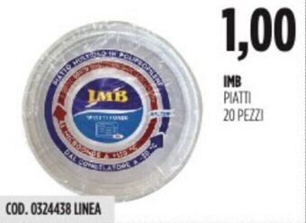 Carico Cash & Carry IMB PIATTI 20 PEZZI offerta