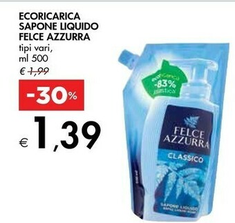 Bennet Felce Azzurra Ecoricarica Sapone Liquido Classico 500 Ml offerta