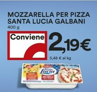 Coop Galbani Mozzarella Santa Lucia 400 G(ml) offerta