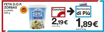 Coop Zorbas Feta 200 G(ml) offerta