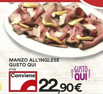Coop Manzo All'inglese Gusto Qui offerta