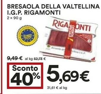 Coop Rigamonti Bresaola Della Valtellina IGP 90 G(ml) offerta