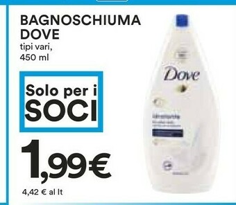 Coop Dove Bagnoschiuma offerta