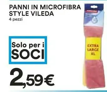 Coop Vileda Panni In Microfibra 4 Pezzi offerta
