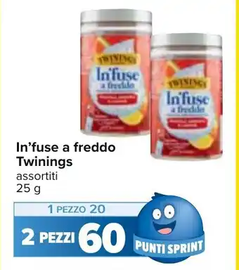 Carrefour In'fuse a freddo Twinings 25 g 2 pezzi offerta
