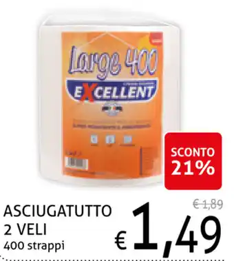 Ecu Discount Excellent Asciugatutto 2 Veli 400 strappi offerta