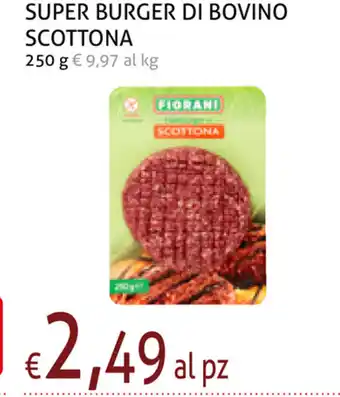 Ecu Discount Fiorani Scottona Super Burger di Bovino 250g offerta