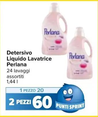 Carrefour Detersivo Liquido Lavatrice Perlana 1,44 l 2 pezzi offerta