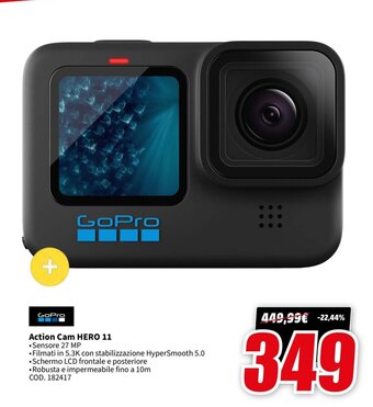MediaWorld GoPro Action Cam HERO 11 offerta