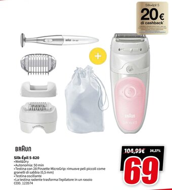 MediaWorld BRAUN Silk-Épil 5-820 offerta