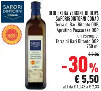 Conad Margherita OLIO EXTRA VERGINE DI OLIVA SAPORI&DINTORNI CONAD 750 ml offerta
