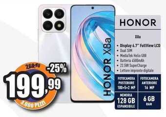 Unieuro HONOR X8a offerta