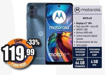 Unieuro Motorola MOTO e32 offerta