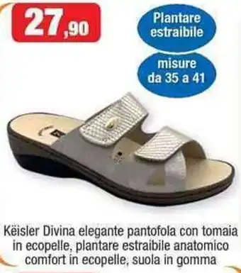 Keisler Divina elegante pantofola con tomaia in ecopelle