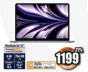 Unieuro MacBook Air 13" offerta