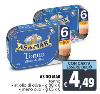 Gourmet Déco AS DO MAR tonno all'olio di oliva - g 80 x 6 offerta