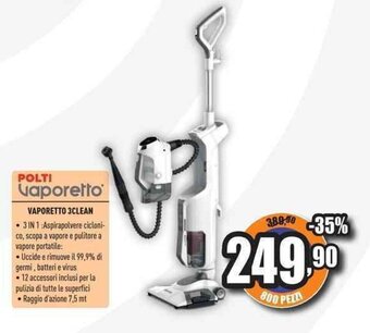 Unieuro POLTI VAPORETTO 3CLEAN offerta