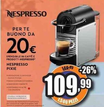 Unieuro NESPRESSO PIXIE offerta