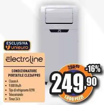 Unieuro Electroline CONDIZIONATORE PORTATILE CLE26FPR5 offerta