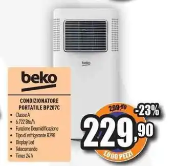 Unieuro beko CONDIZIONATORE PORTATILE BP207C offerta