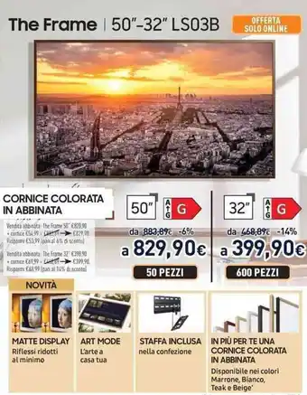 Unieuro Samsung The Frame | 50"-32" LS03B offerta