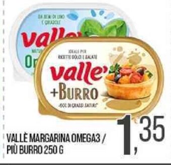 Cash pro VALLÈ MARGARINA OMEGA3/ PIÙ BURRO 250 G offerta