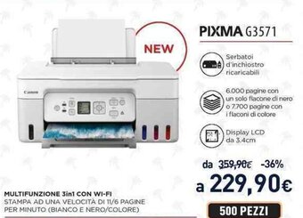 Unieuro Canon PIXMA G3571 offerta