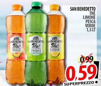 Il Genio Supermercato SAN BENEDETTO THÈ LIMONE PESCA VERDE 1,5 LT offerta