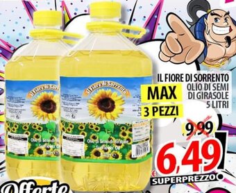 Il Genio Supermercato IL FIORE DI SORRENTO OLIO DI SEMI DI GIRASOLE 5 LITRI offerta