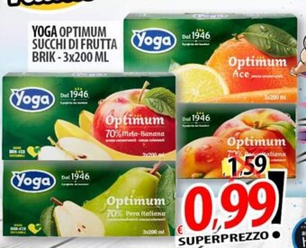 Il Genio Supermercato YOGA OPTIMUM SUCCHI DI FRUTTA BRIK-3x200 ML offerta