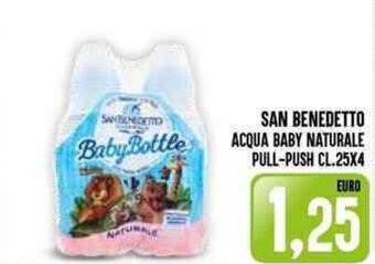 Iper Pellicano SAN BENEDETTO ACQUA BABY NATURALE PULL-PUSH CL.25X4 offerta