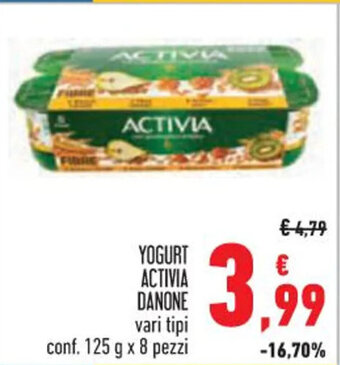 Conad YOGURT ACTIVIA DANONE vari tipi conf. 125 g x 8 pezzi offerta