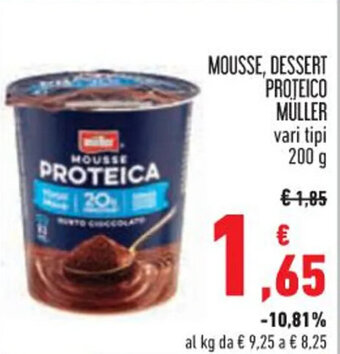 Conad MOUSSE, DESSERT PROTEICO MÜLLER vari tipi 200 g offerta