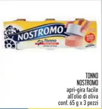 Conad TONNO NOSTROMO apri-gira facile all'olio di oliva conf. 65 g x 3 pezzi offerta