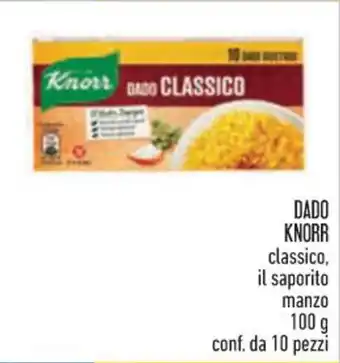 Conad DADO KNORR classico il saporito manzo 100 g conf. da 10 pezzi offerta