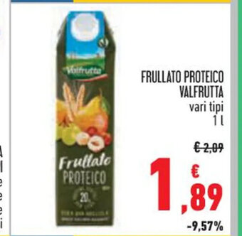 Conad FRULLATO PROTEICO VALFRUTTA vari tipi 1 l offerta