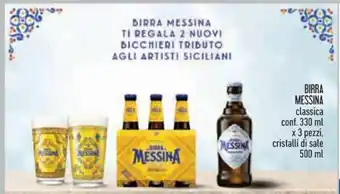 Conad BIRRA MESSINA classica conf. 330 ml x 3 pezzi. cristalli di sale 500 ml offerta