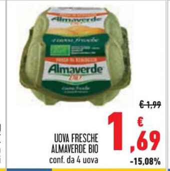 Conad UOVA FRESCHE ALMAVERDE BIO conf. da 4 uova offerta