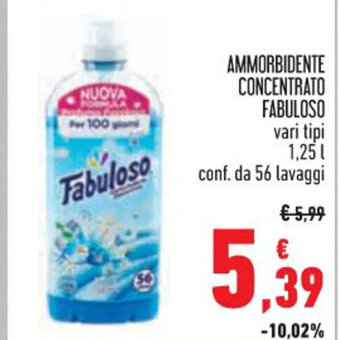 Conad AMMORBIDENTE CONCENTRATO FABULOSO vari tipi 1,25 l conf. da 56 lavaggi offerta